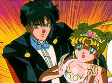 Endymion and Serenity trying to save their daughter