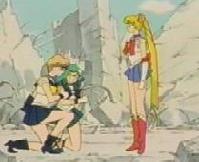 Neptune and Uranus kneeling to their Princess